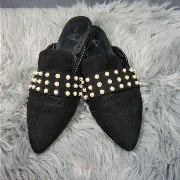 Forever 21 Shoes - Forever21 black studded loafers size 8